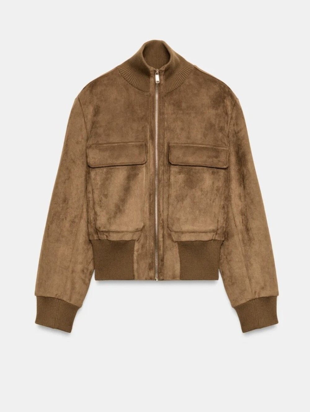 ZARA FAUX SUEDE BOMBER JACKET